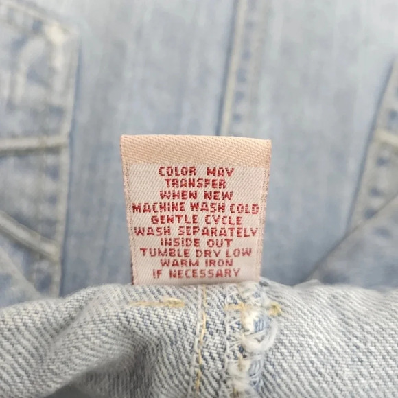 Hand Embroidered Aeropostale Mini Denim Skirt Light Wash Distressed Floral - Picture 10 of 10